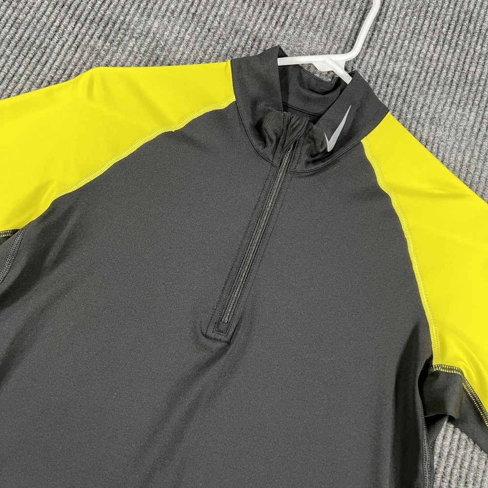 Nike Pro Dri-FIT Fitted Long Sleeve Shirt Womens Medium Quarter Zip Athletic Top
